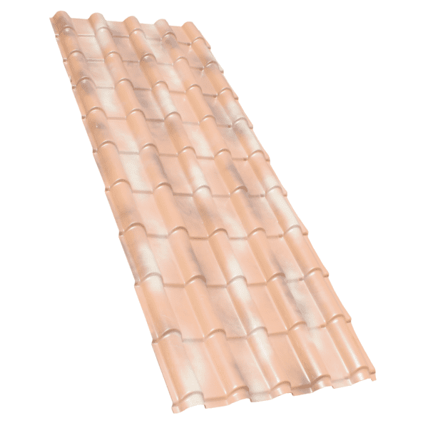 Plaque de couverture en PVC Francia, 2300x780 mm, Coloris Sienne Antique