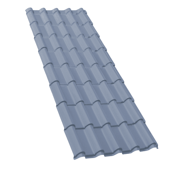 Plaque de couverture en PVC Francia, 2300x780 mm, Coloris Bleu Ardoise
